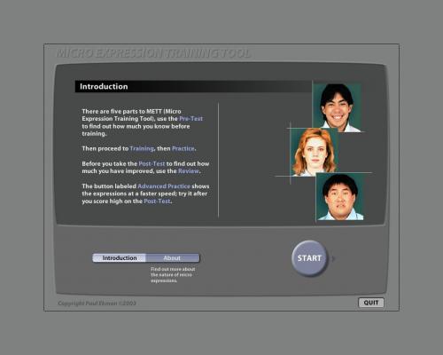 Micro expression Training Tool - METT by Paul Ekman [2003 �., ����������]
