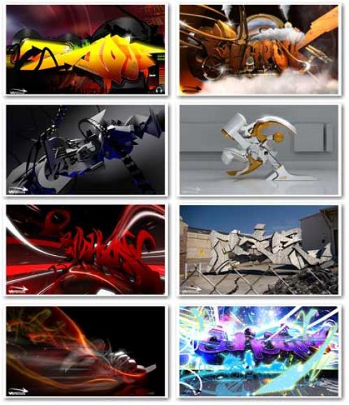 Обои в стиле граффити 3D