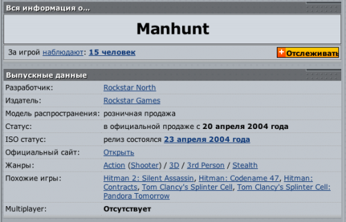 Manhunt [Action]